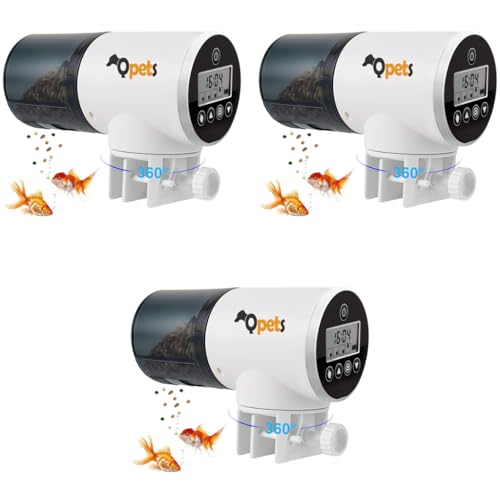 Qpets® Automatic Fish Feeder Timer Turtle Food Tank Accessories Aquarium Plastic Auto for Marine Aquariums Pond 11 Cm X 5 Cm X 15 3 PCS Qpets® Automatic Fish Feeder Timer Turtle Food Tank Accessories Aquarium Plastic Auto for Marine Aquariums Pond 11 Cm X 5 Cm X 15 3 PCS